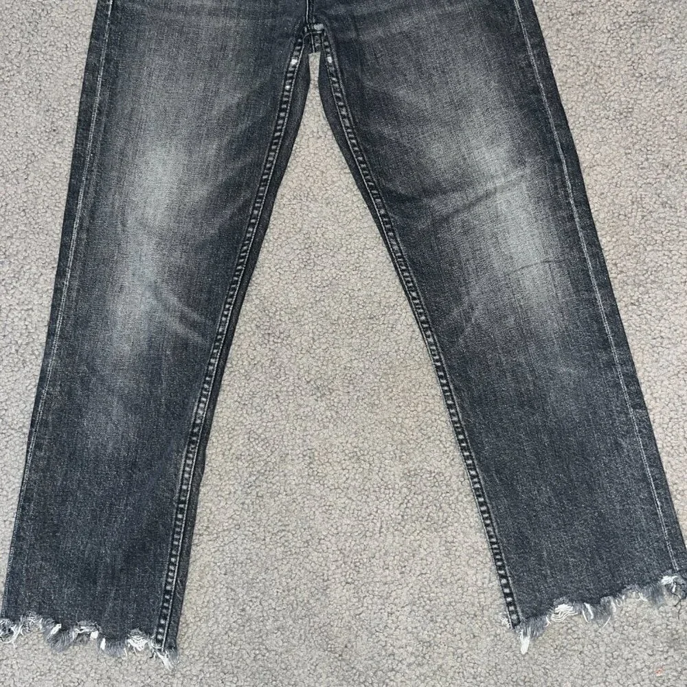 MOTHER SUPERIOR THE TOM CAT CHEW BLACK JEANS in OF CATS and KINGS WASH W24 L24